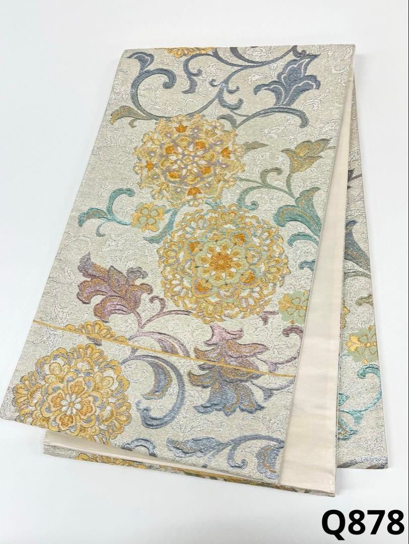 大華紋 袋帯 ♥品 金糸 銀糸 ラメ糸 キラキラ 正絹 六通