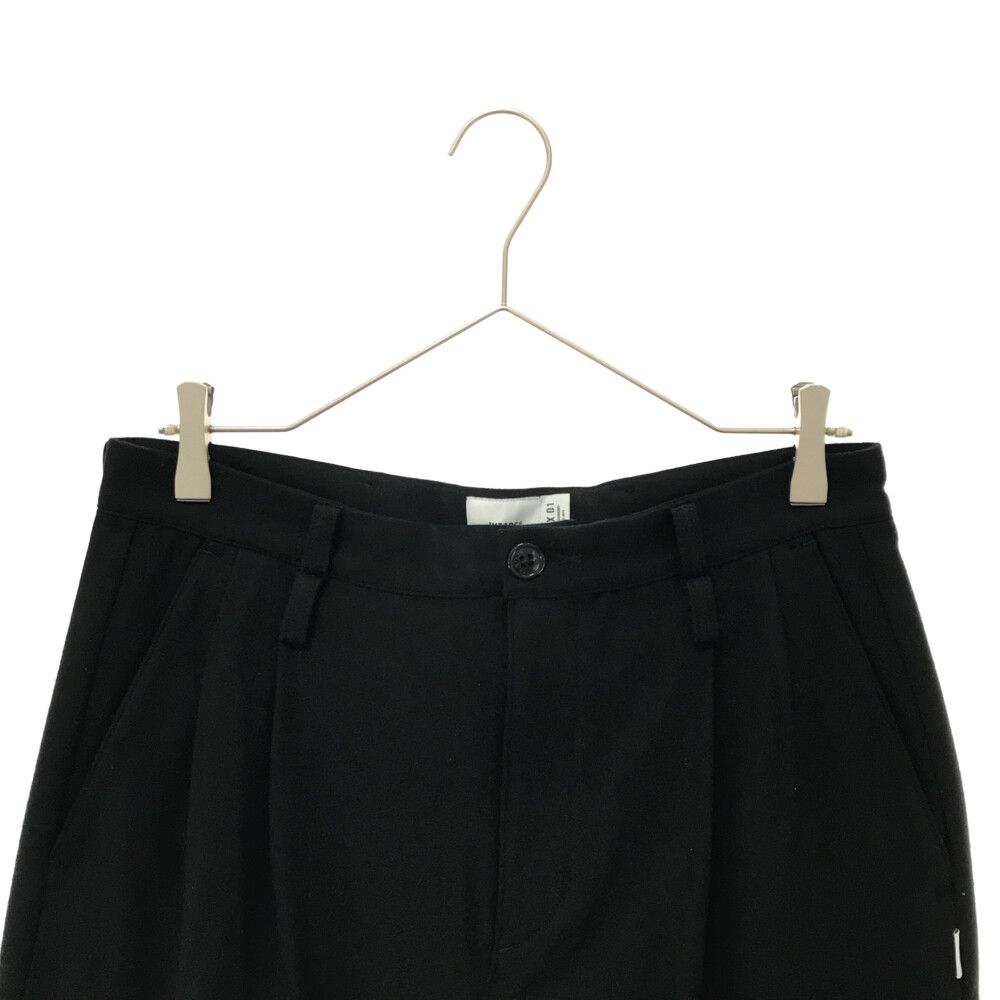 WTAPS (ダブルタップス) 22AW TUCK TROUSERS RAPO TWILL 2タックトラウザーズパンツ 222TQDT-PTM06  ブラック