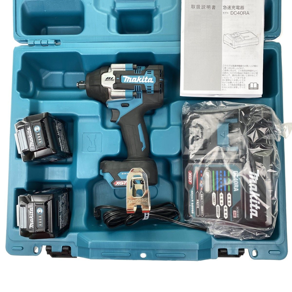MAKITA マキタ 40Vmax 充電式インパクトレンチ TW007GRDX 充電器 充電池2個 ケース付
