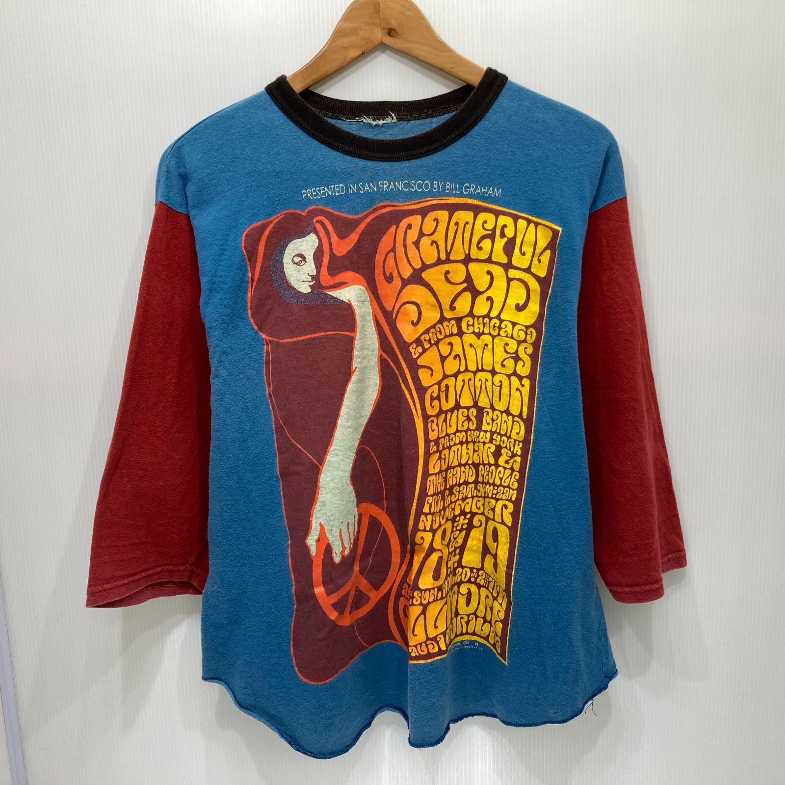 BOOTLEGGERRS ブートレガーズ Tシャツ Grateful Dead BOOTLEGGERS Reunion GRATEFUL DEAD 七分袖Tシャツ ブルー