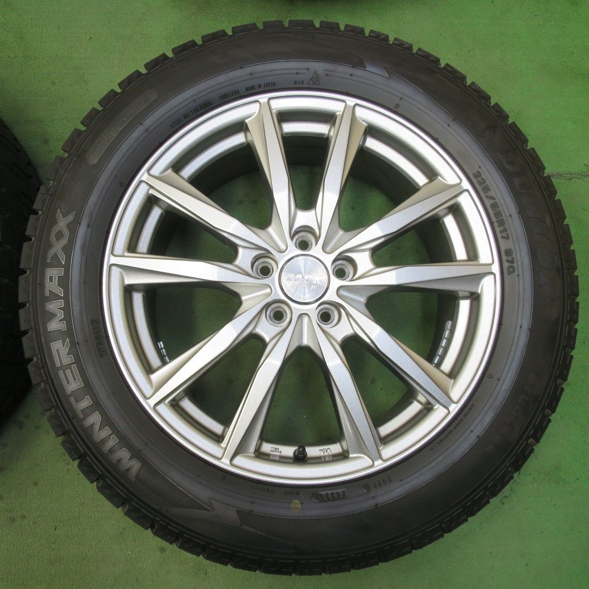 バリ溝！キレイ！9分★スタッドレス 225/55R17 ブリヂストン ブリザック REVO GZ EuroSpeed MANARAY SPORT ユーロスピード マナレイ★