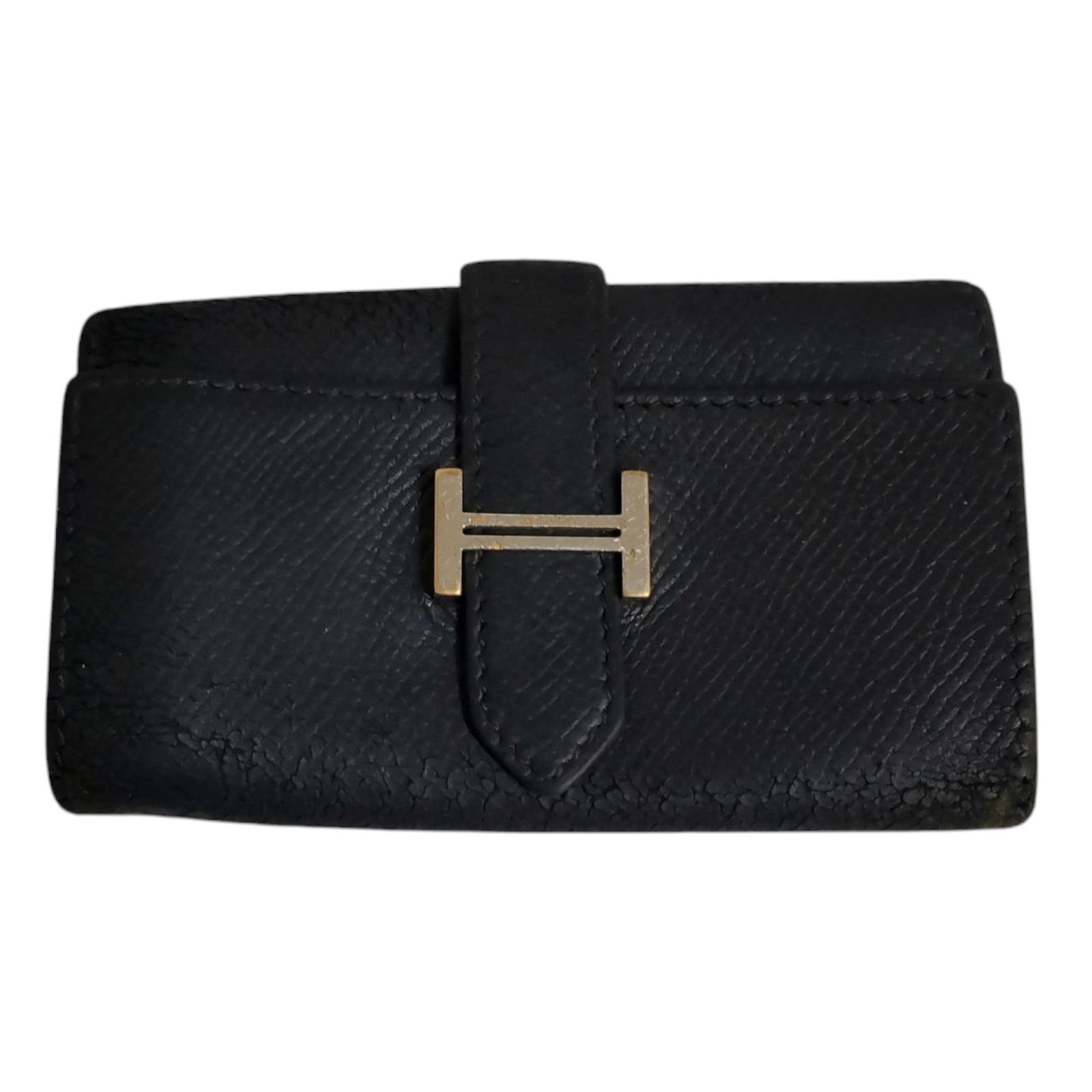 中古品】 Hermès エルメス ベアン キーケース 黒 ブラック 劣化