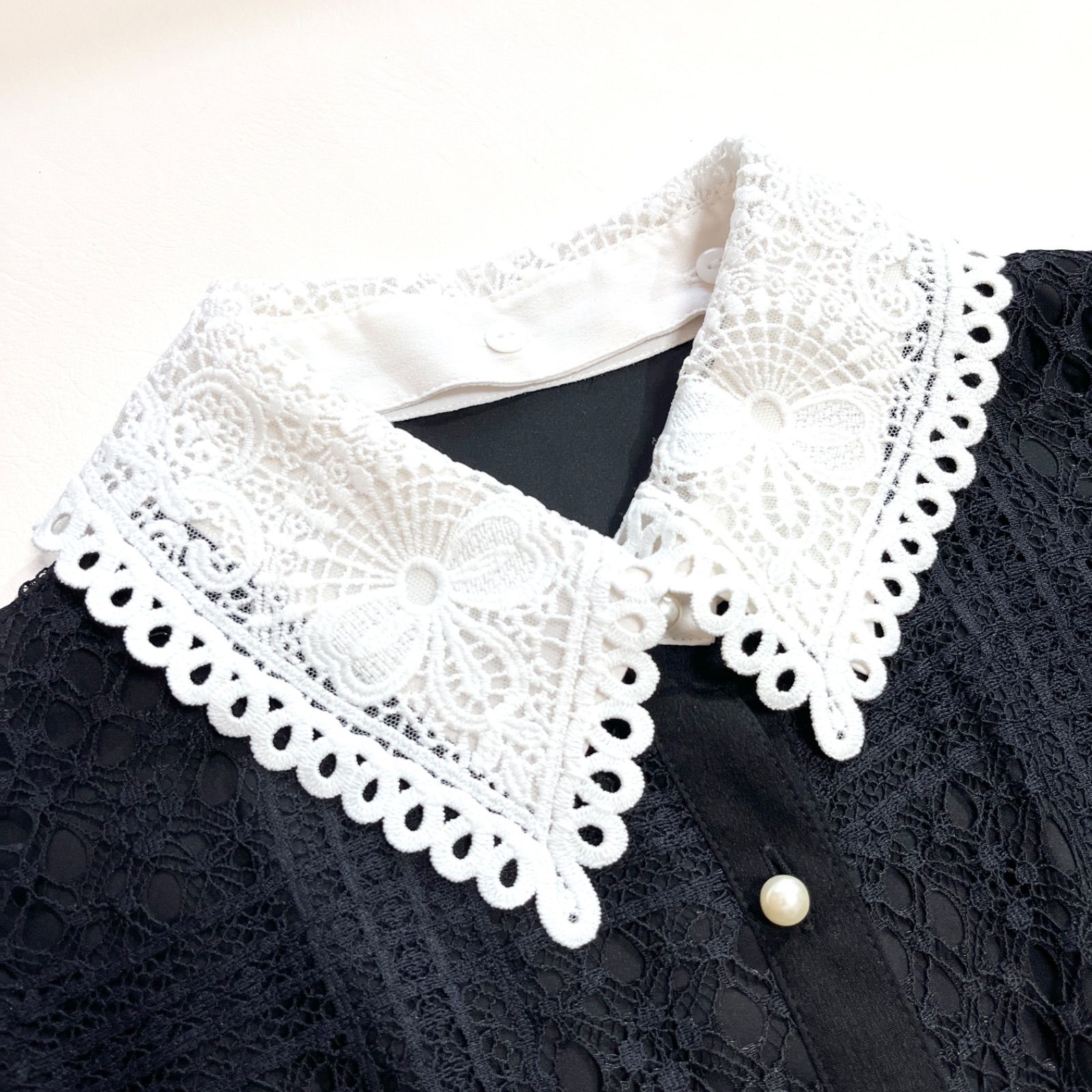 cg76 Diagram 衿刺繍ティアードワンピース ロングワンピース cg76 Diagram 衿刺繍ティアードワンピース ロングワンピース