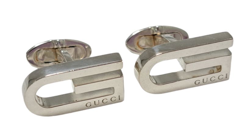 グッチ GUCCI カフス シルバー カフリンクス Gロゴ SV925 GUCCI グッチ カフス カフリンクス Gマーク Gモチーフ