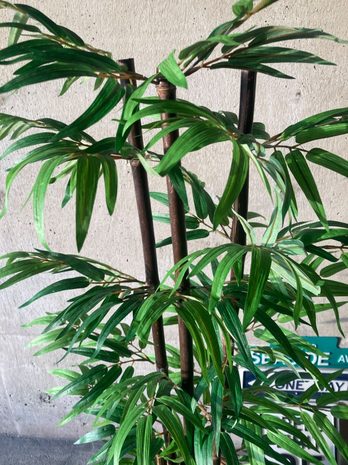 光触媒 人工観葉植物 ウォールグリーン フェイク フラワー 黒竹花器付