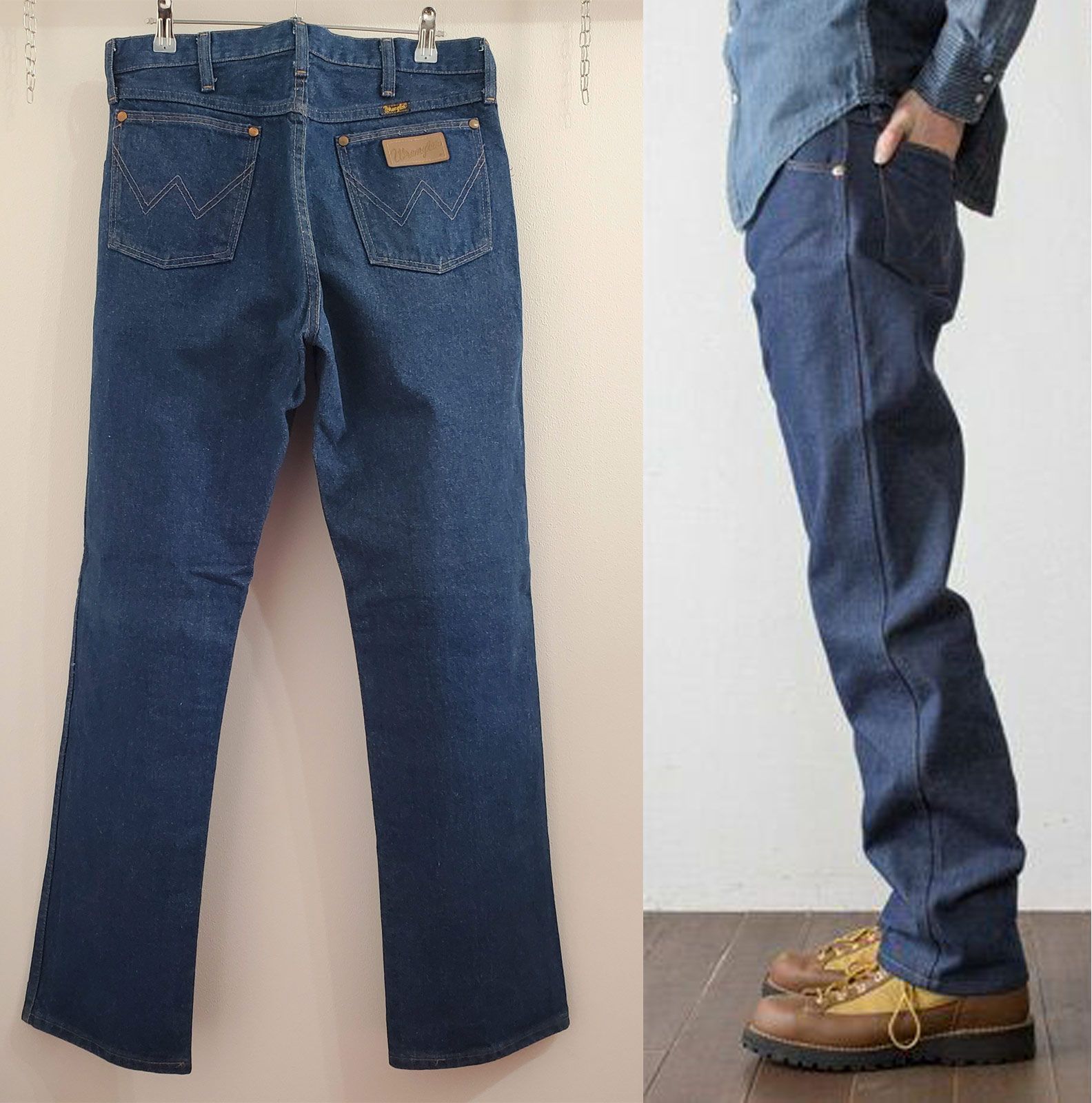 Wranglerラングラー□美品 90s vintage USA製 13MWZ 濃紺 ジッパー 