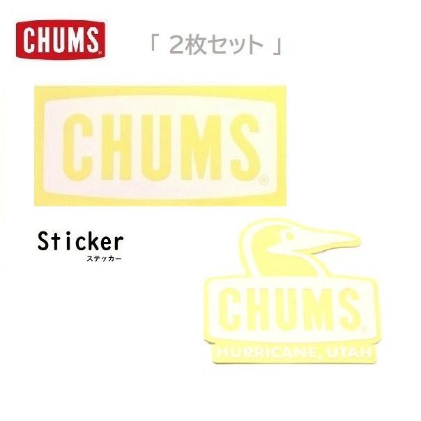 超歓迎された 2枚組 TNF CHUMS ステッカー NN32347 WH CH62-1547