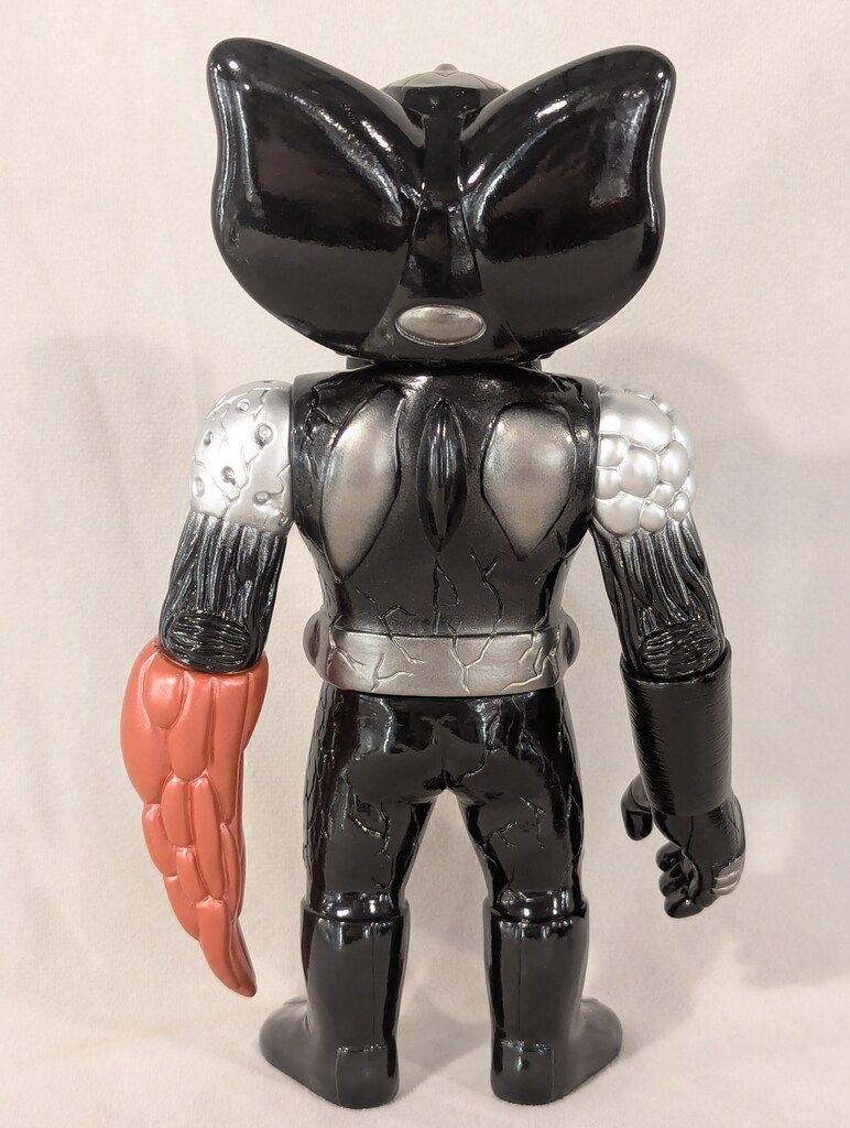 NEO ONE REAL HEADエレマックス 黒成型 ブルー 銀塗装 ソフビ