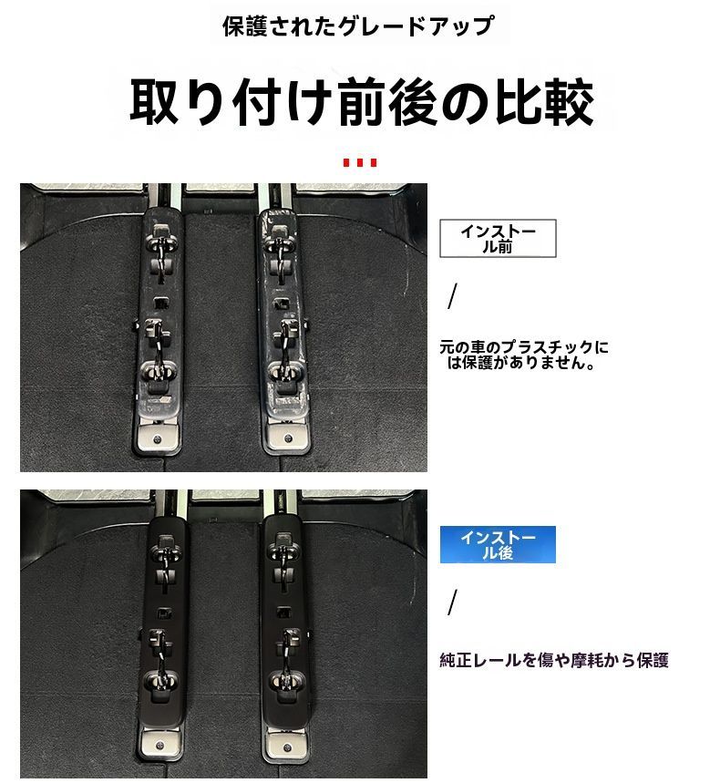 ヴェルファ30系 シートレール保護カバー