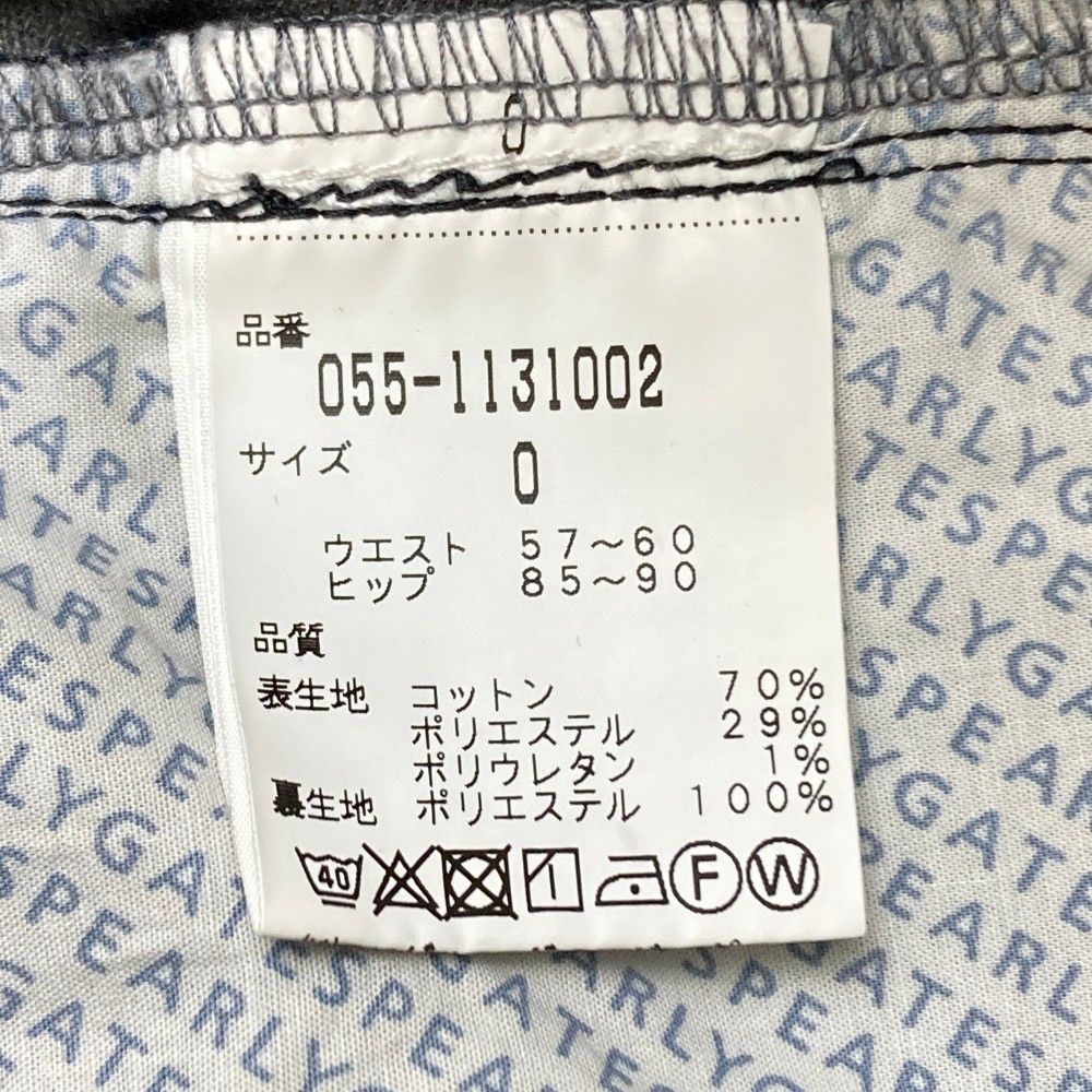 サイズ：0 PEARLY GATES パーリーゲイツ 裏地付 コットン ストレッチ
