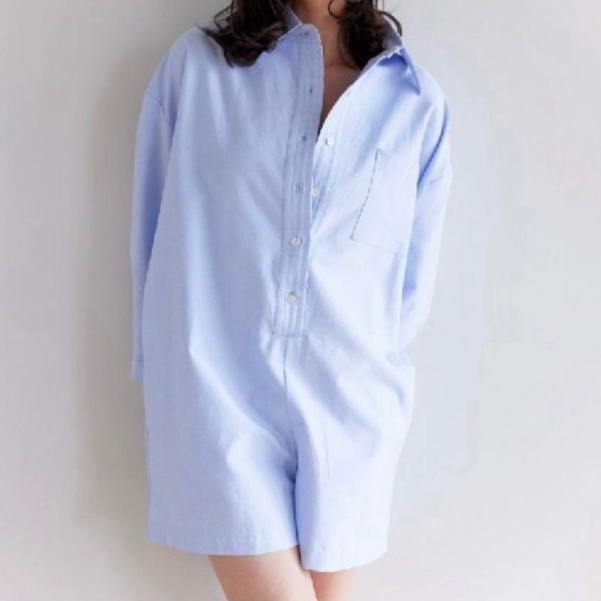 新品⭐︎シールームリン シャツロンパース searoomlynn シールームリン oxford シャツロンパース オーバー