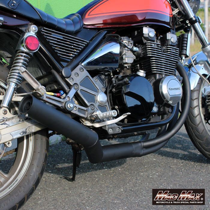 MADMAX製 ゼファー400/カイ（ZR400C） 手曲げ風 ショート管マフラー 
