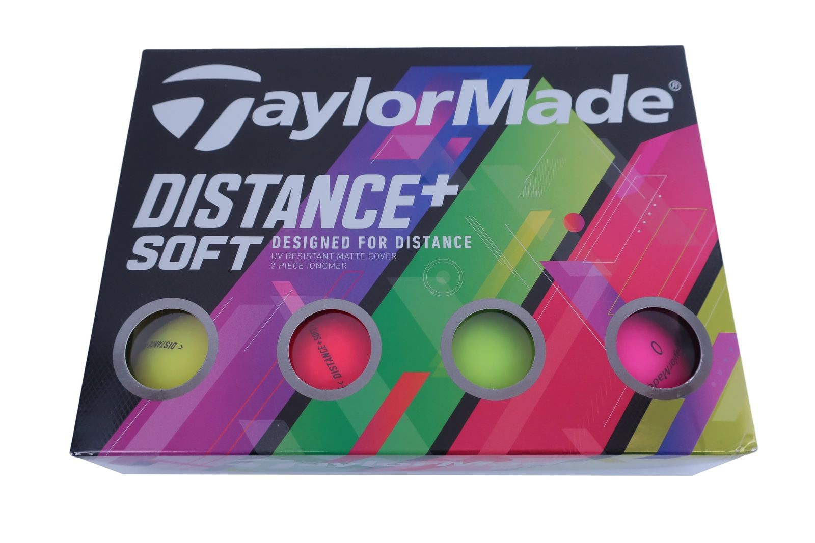 【新品】TaylorMade(テーラーメイド) ゴルフボール カラフル 1ダース DISTANCE+SOFT ゴルフ用品 2409-0315 新品