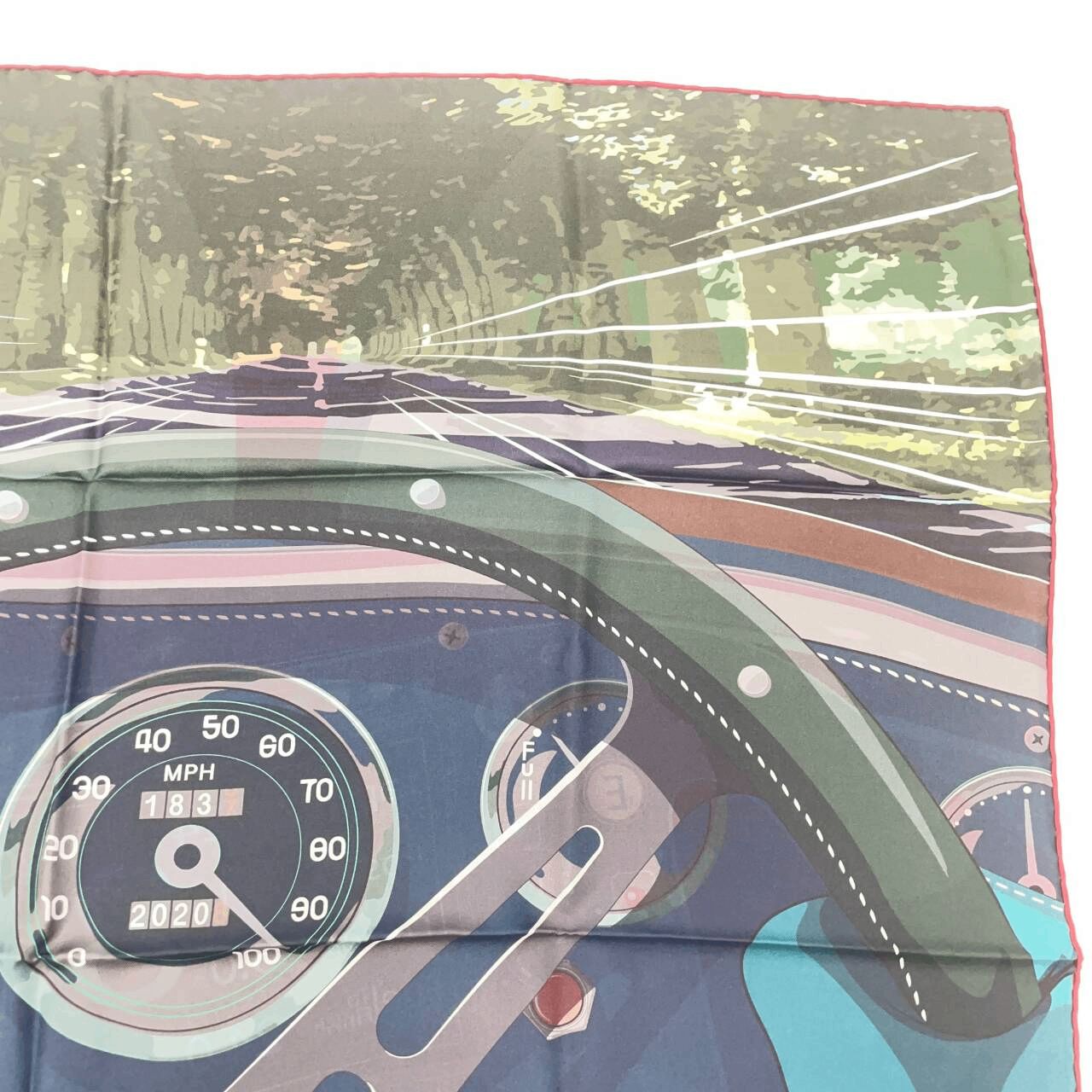 極美品 HERMES エルメス カレ90 double face formula one ダブル