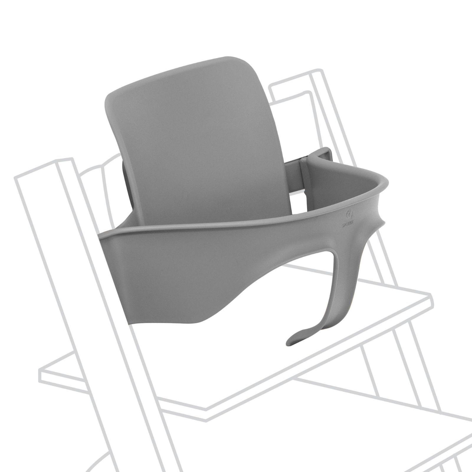 Stokke ストッケ トリップ トラップ ベビーセット ベビーチェア ハイチェア単品 付属品 子供 椅子 ベビーセット2 2025年発売モデル ストームグレー 本体別売り 生後6ヶ月から3歳頃まで使用 延長グライダー 出産祝 北欧デザ