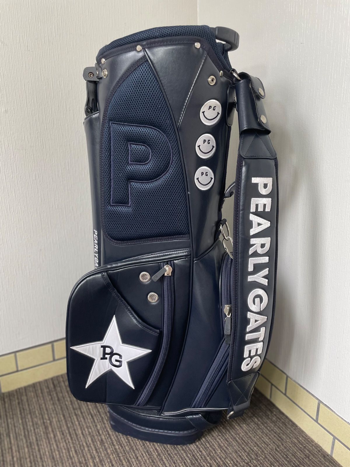 新品 未使用 パーリーゲイツ Love GOLF キャディバッグ 9型 ネイビー 新品 未使用 パーリーゲイツ Love GOLF キャディバッグ 9型