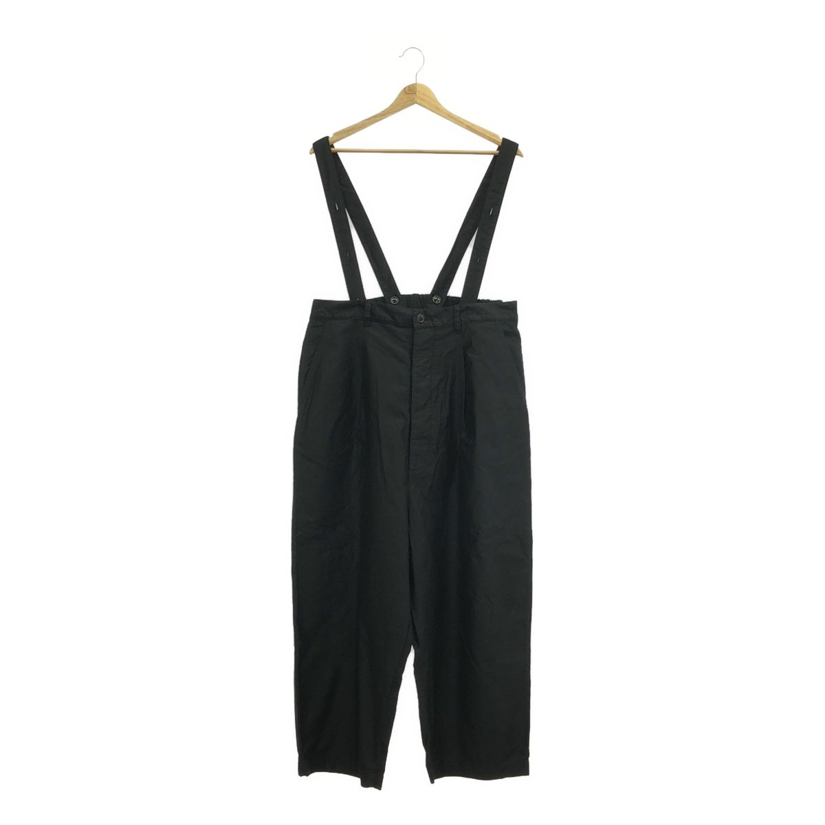 nest robe | ネストローブ | コットン モールスキン サスペンダー付 パンツ | F | ブラック | レディース