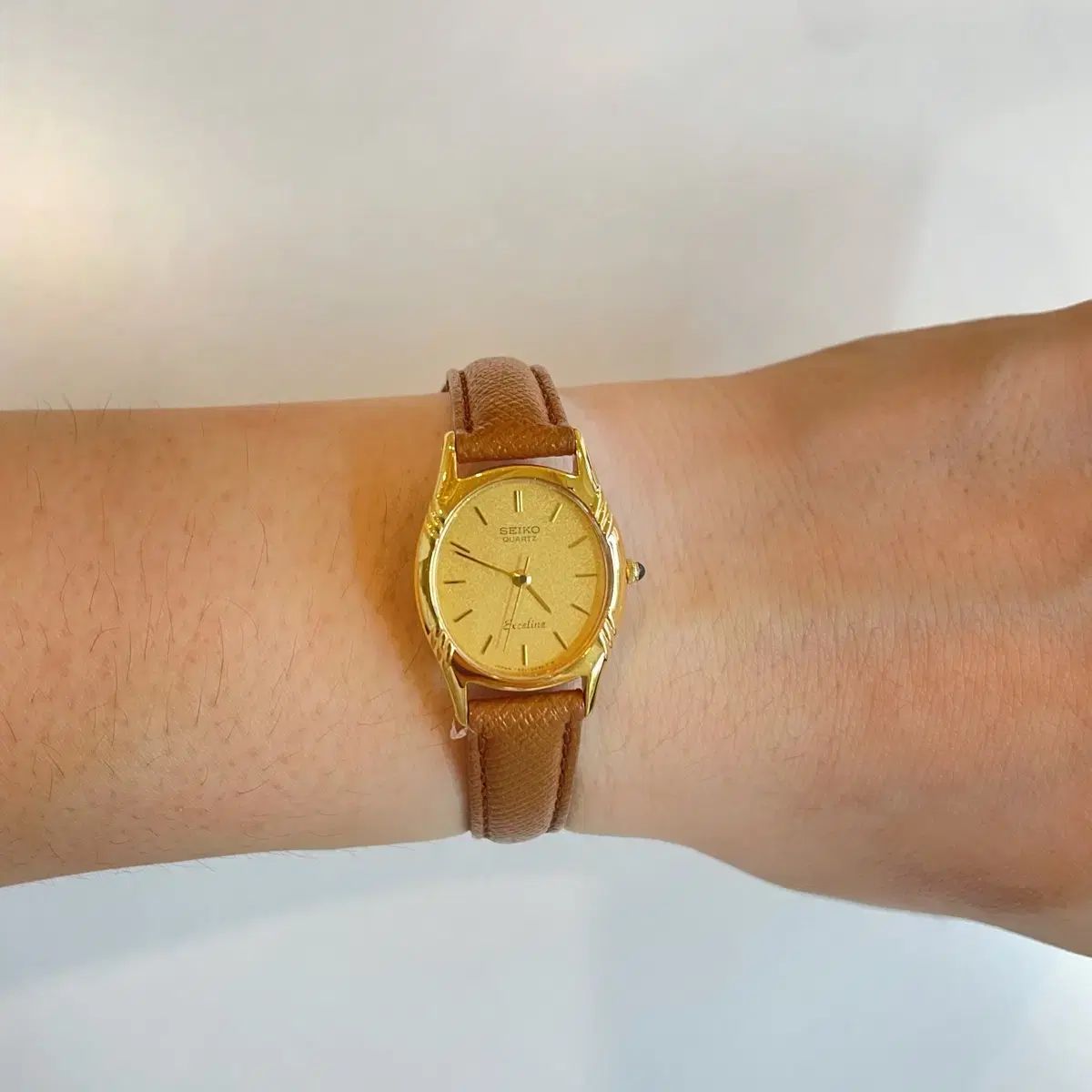 SEIKO セイコー エクセリーヌ ゴールド クォーツ 時計