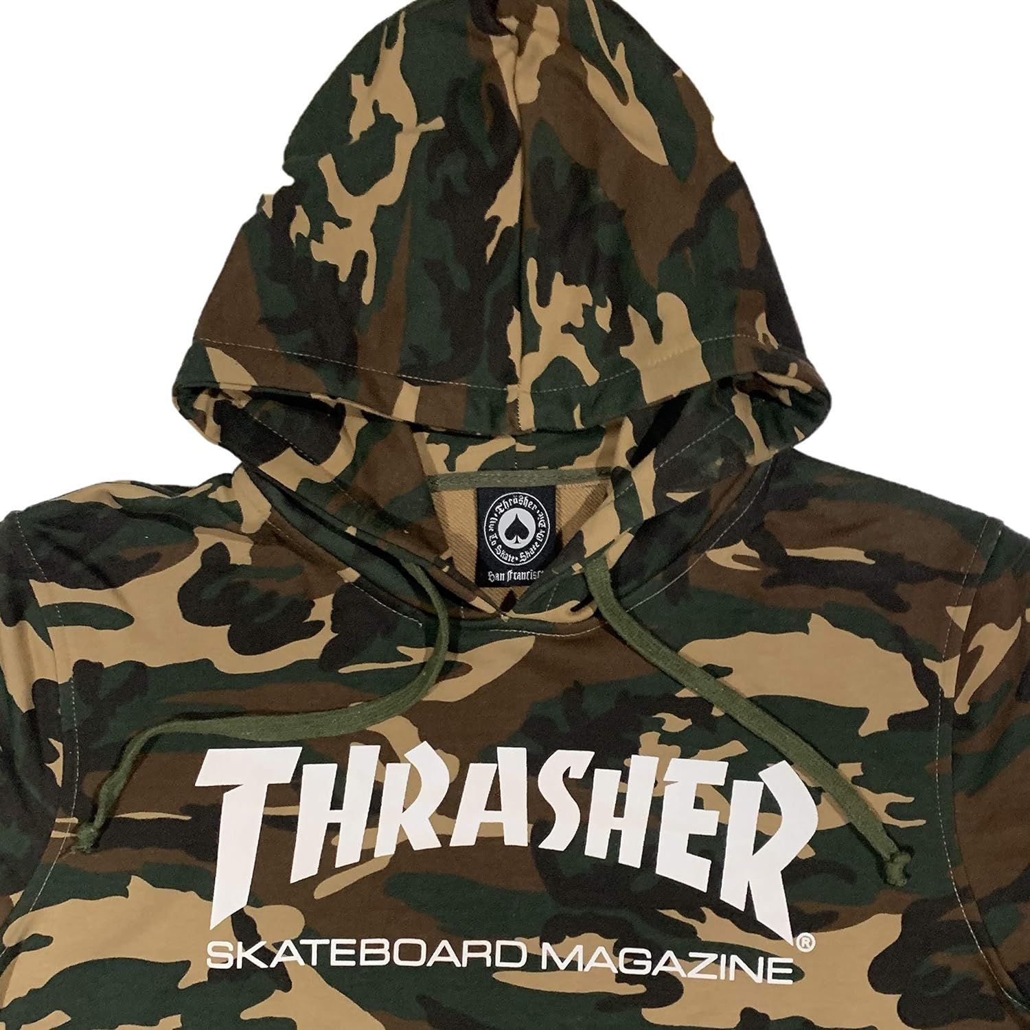 THRASHER??スラッシャー??カモフラ柄??プルオーバーパーカー????平置き