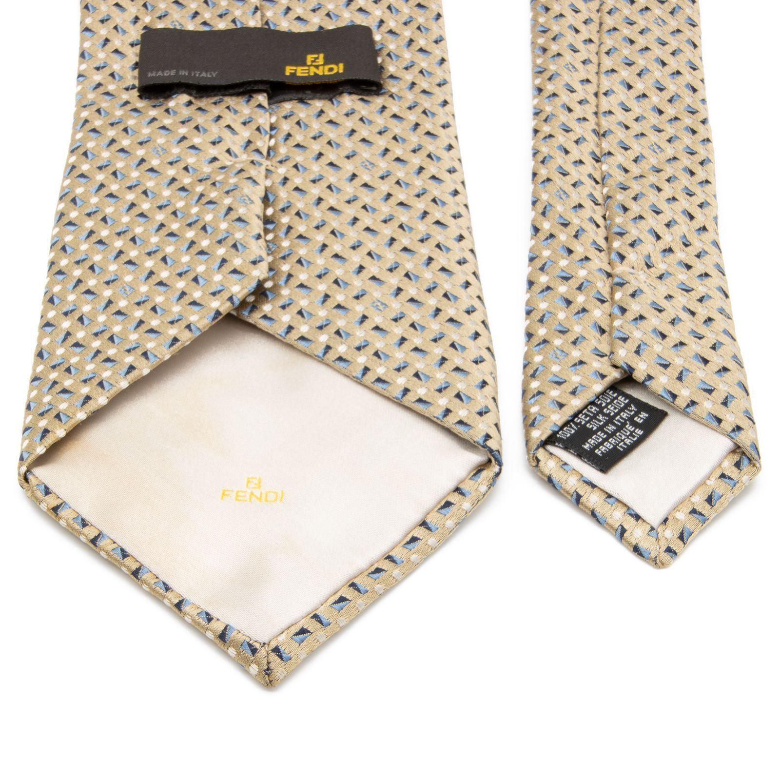 FENDI フェンディ ネクタイ ズッカ柄 ジャガード ブラウン FENDI