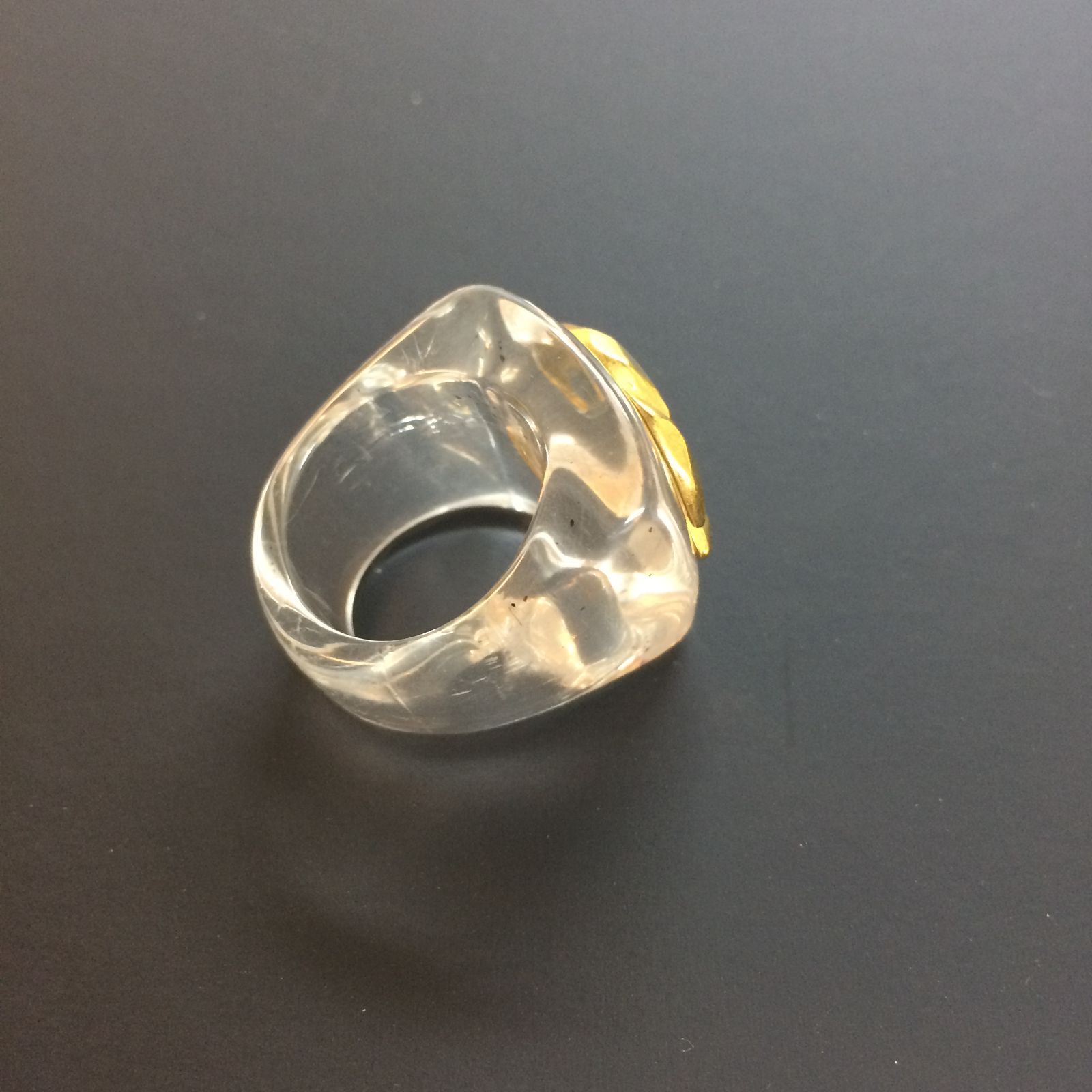 CHANEL シャネル ココマーク ゴールド クリア リング