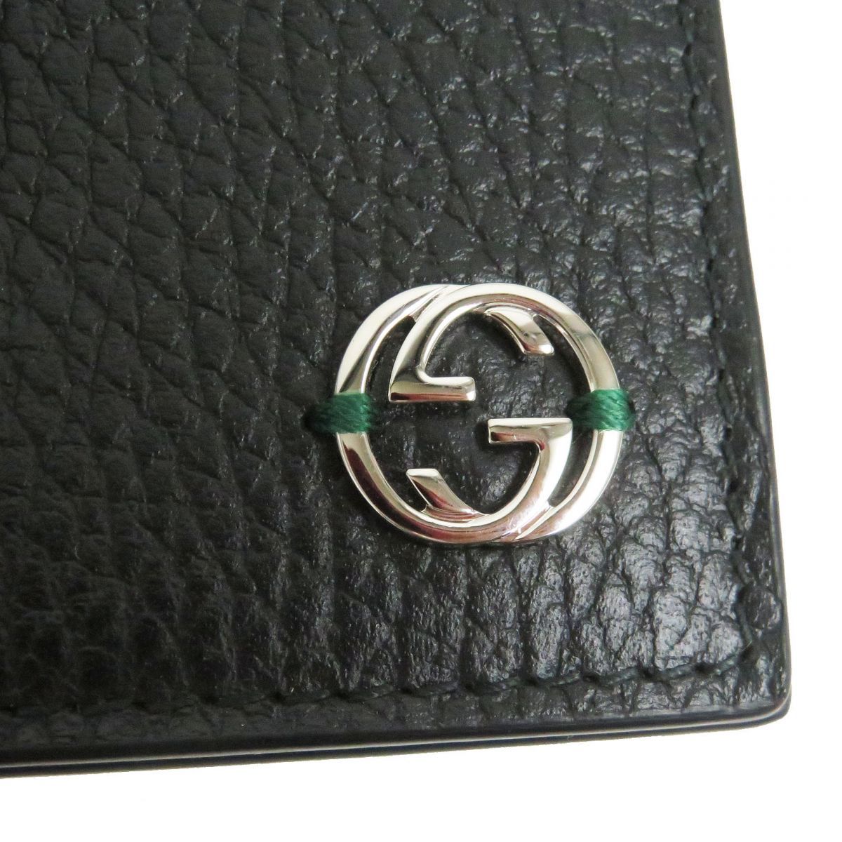 未使用品□GUCCI/グッチ 610467 インターロッキングG シルバーロゴ金具