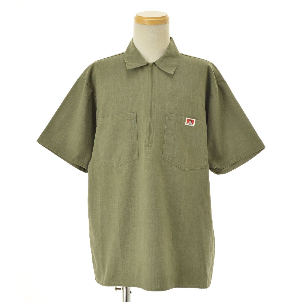 BENDAVIS 70s ハーフジップ プルオーバー半袖シャツ