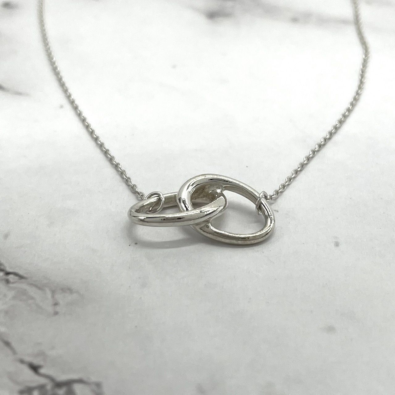 Tiffany & Co. ティファニー　ダブルループ　ネックレス 　SV925 楽天市場】美品 TIFFANY＆Co. ティファニー ダブルループ