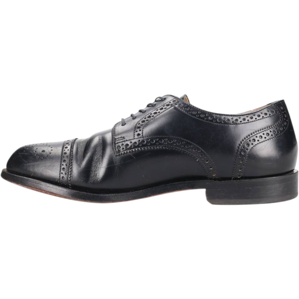  古着 ボストニアン Bostonian セミブローグ ストレートチップシューズ メンズ27.0 cm相当 saa 013943 デッキシューズ 靴