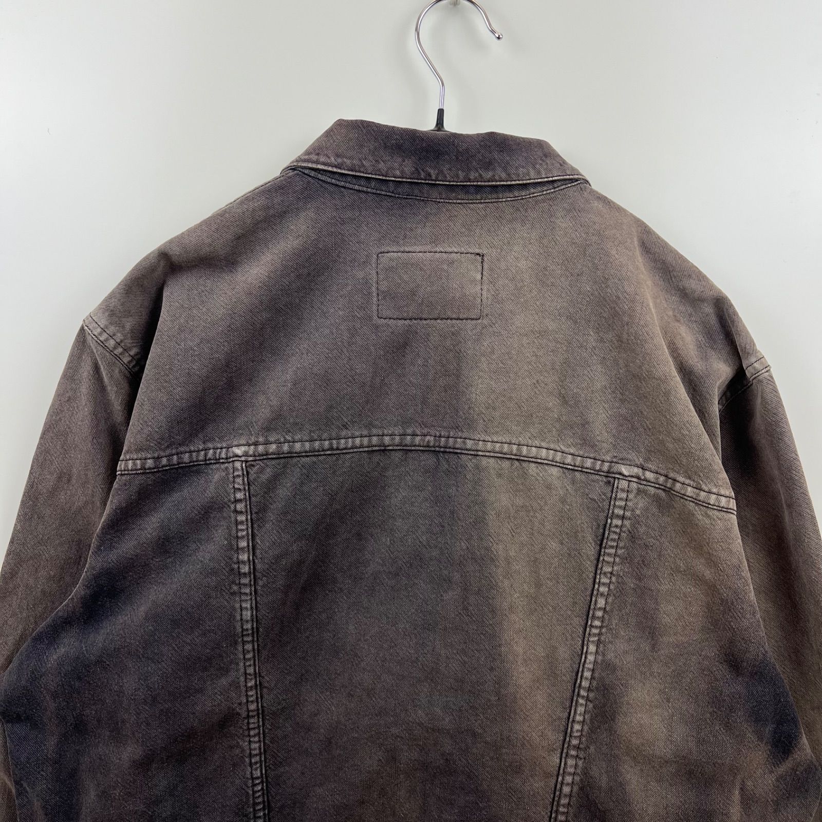 agnes b. homme 90s FRANCE black faded denim jacket M