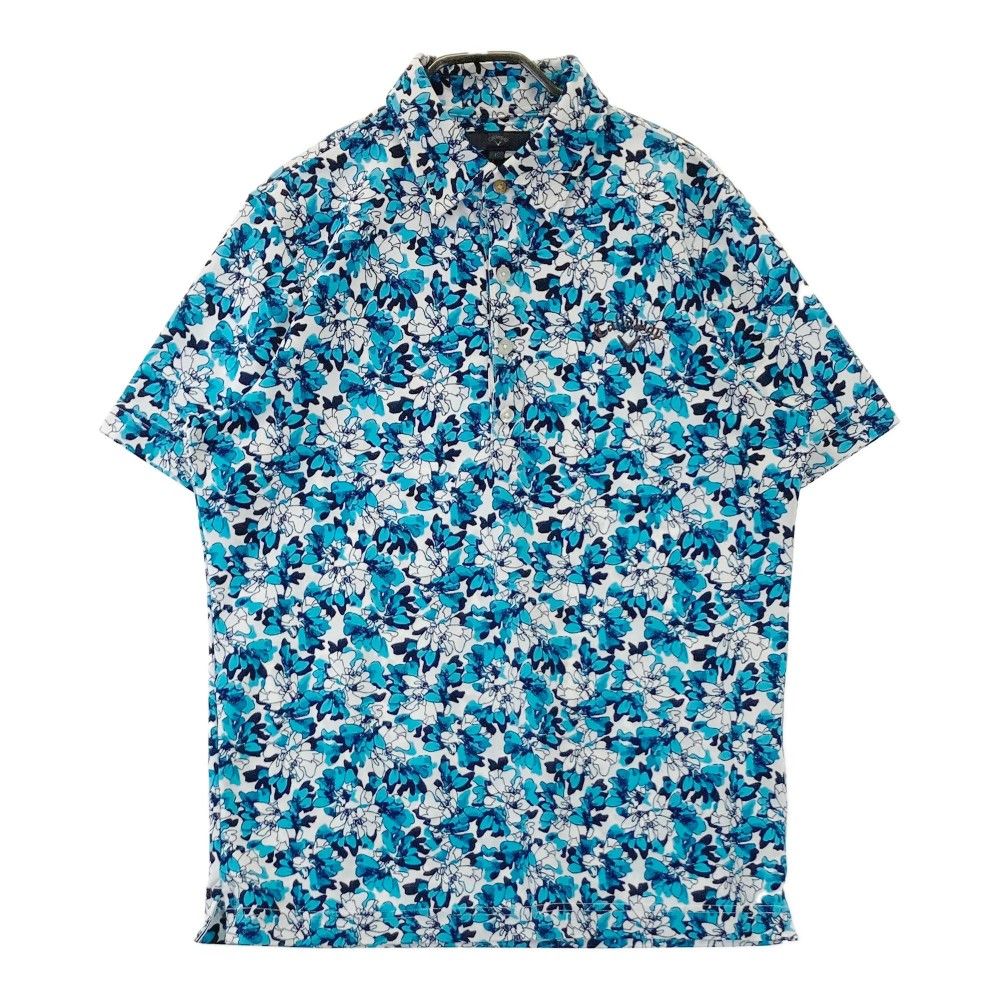 Callaway 花柄 ゴルフシャツ Lサイズ Callaway ゴルフメンズポロシャツ