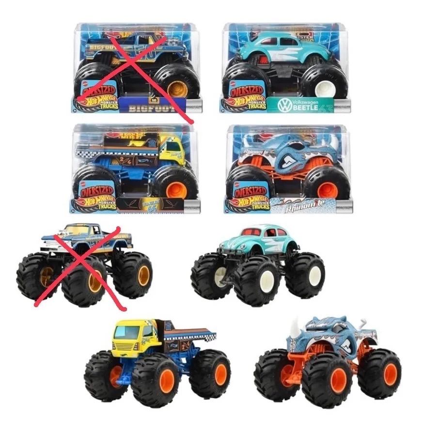 hotwheels monster trucks OVERSIZED ホットウィール 3点セット