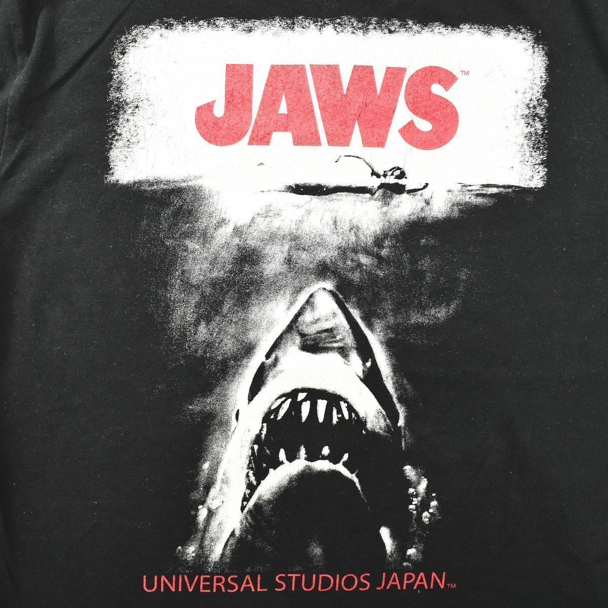 USJ ジョーズ JAWS プリント ムービー Tシャツ S ブラック