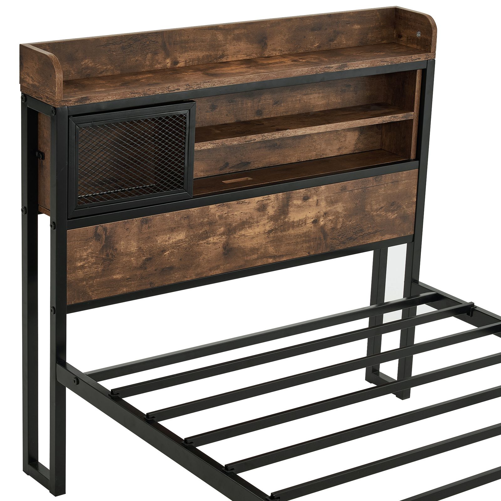 S ベッドフレーム シングル シングルベッド パイプベッド コンセント