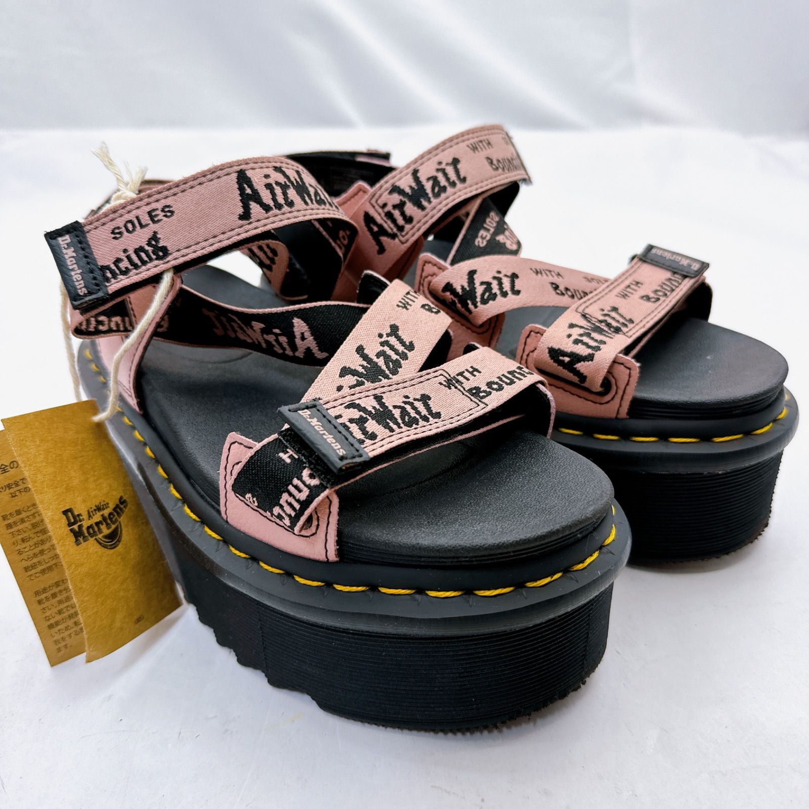 Dr.Martens kimber Peach Beige Sandals UK4 ピンクドクター