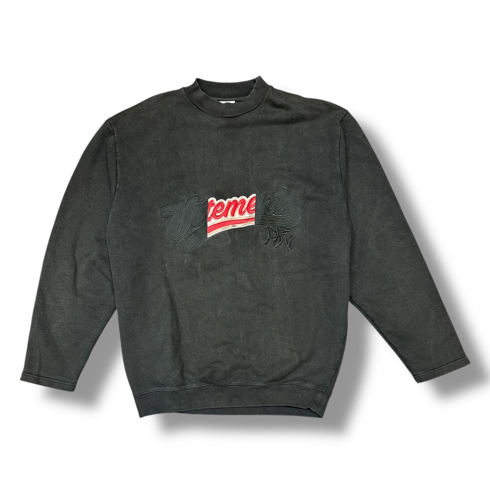 VETEMENTS 17AW 刺繍ロゴ　ベースボールロゴ　スウェットトレーナー VETEMENTS 17AW 刺繍ロゴ ベースボールロゴ スウェットトレーナー