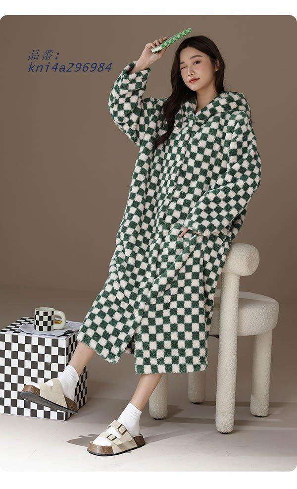 ルームウェア レディース ワンピース 可愛い 寝巻き 寝間着 ゆったり パジャマ もこもこ 気持ちいい お揃い クリスマス フ毛布 kni4a296984