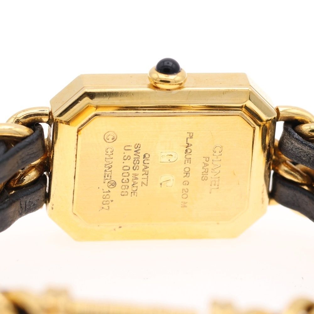 シャネル プルミエール L クオーツ 黒文字盤 GP ゴールド 楽天市場】シャネル CHANEL プルミエール L 時計 クオーツ 四角