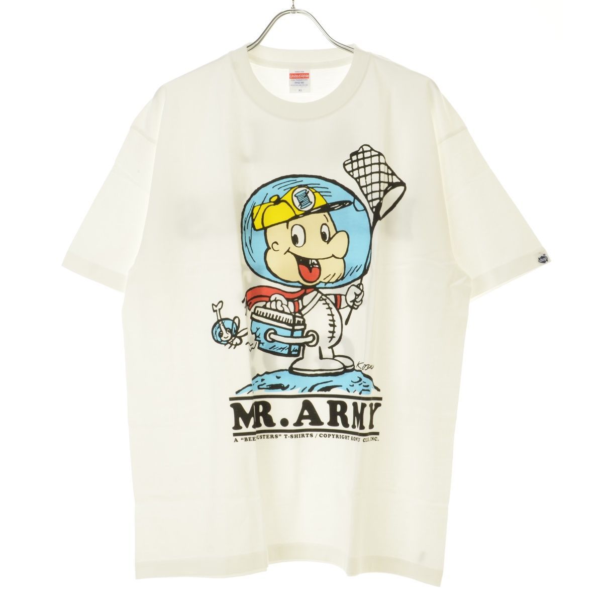 【NAOSHIYABERBERJIN/直し屋ベルベルジン】Kontyu Club 昆虫クラブ MR .ARMY アストロ半袖Tシャツ