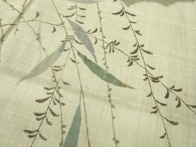 平和屋着物▽染織の名門 しょうざん 生紬 訪問着 単衣 風景文