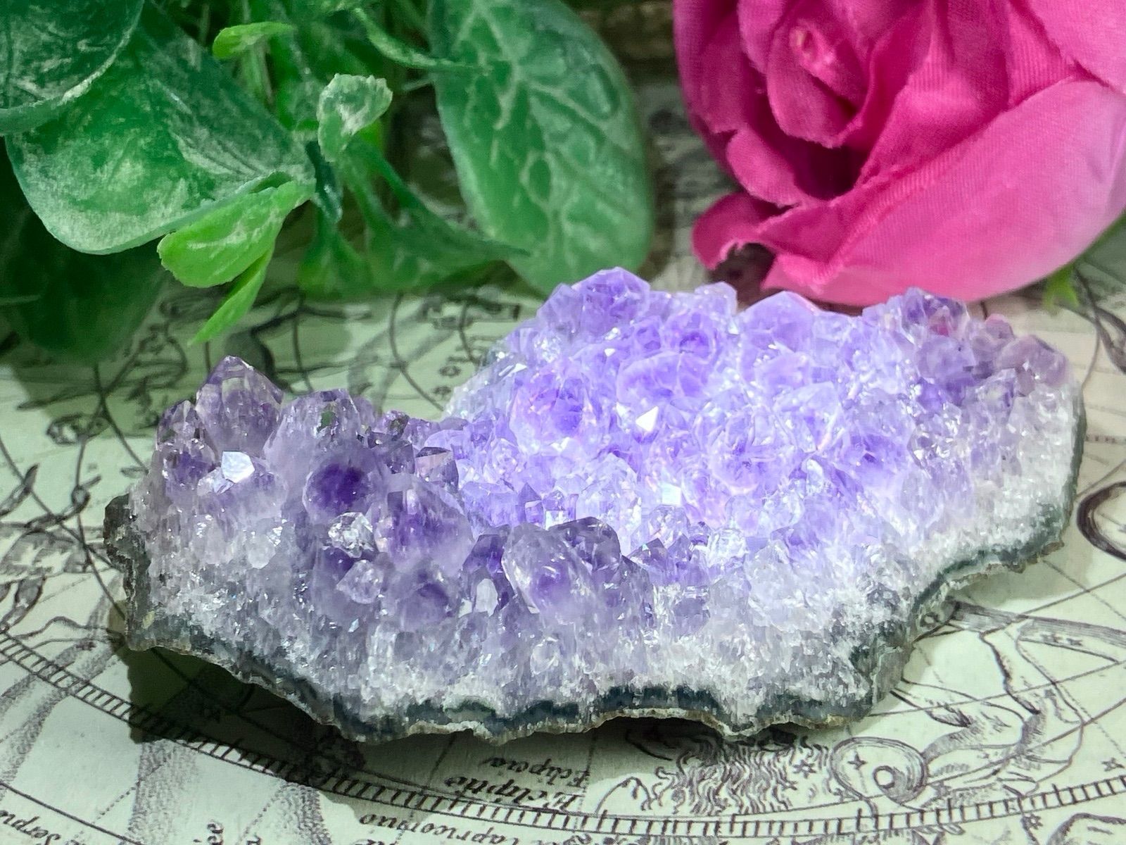 愛の守護石✨ アメジスト 紫水晶 クラスター 原石 ラフストーン