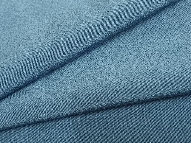 平和屋着物▽上質な色無地 単衣 紺鼠色 正絹 逸品 未