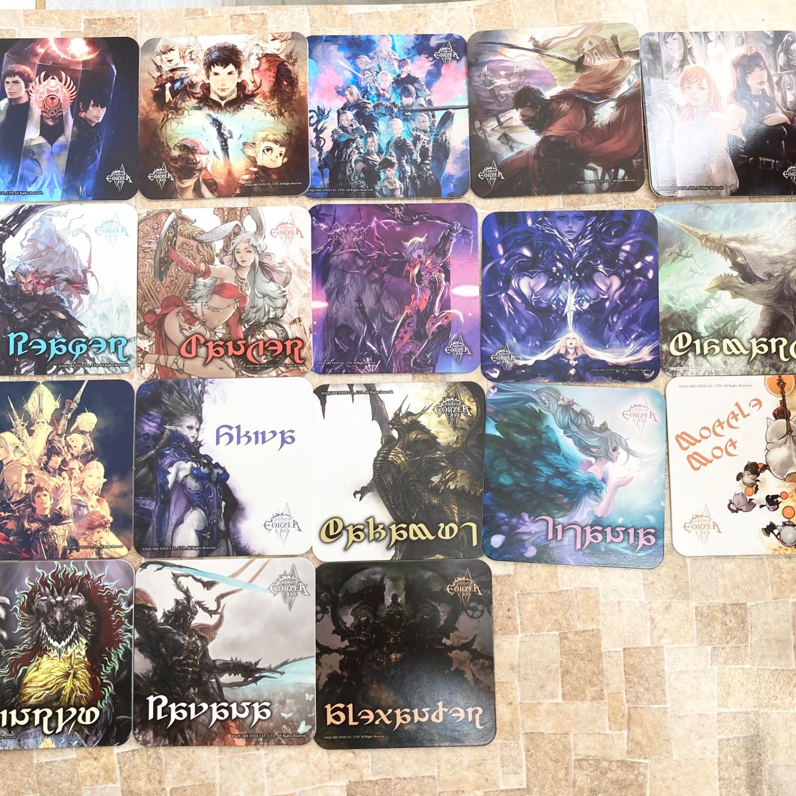 ファイナルファンタジー14  FF14 エオカフェ　コースター Amazon.co.jp: ノーブランド品 エオルゼアカフェ FF14 ジョブ