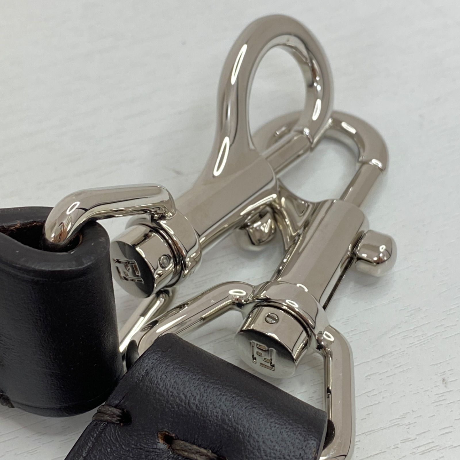 Fendi FFロゴ ショルダーバッグ ダークブラウン FENDI フェンディ