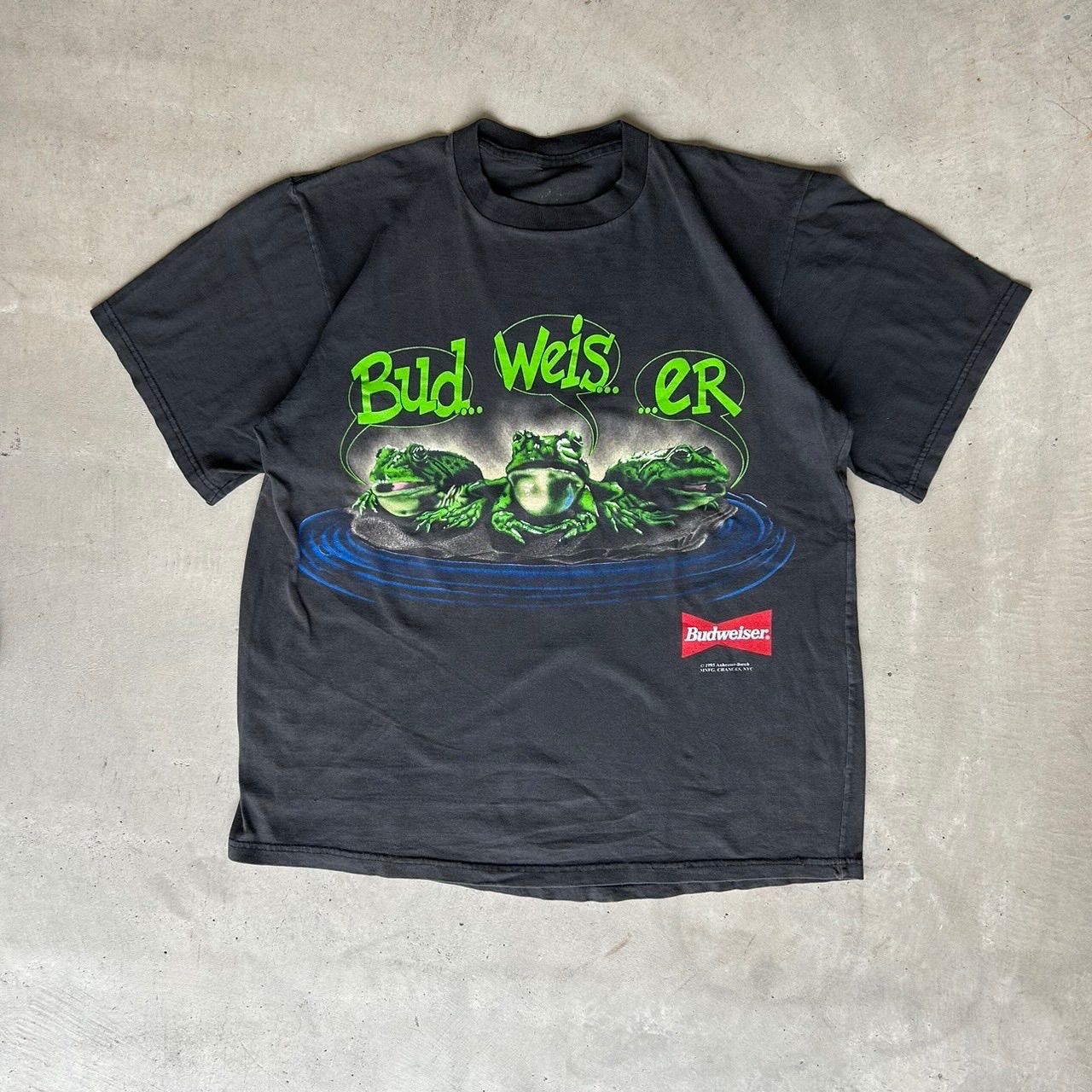 90s Budweiser flog バドワイザー 企業系 カエル フロッグ 両面 