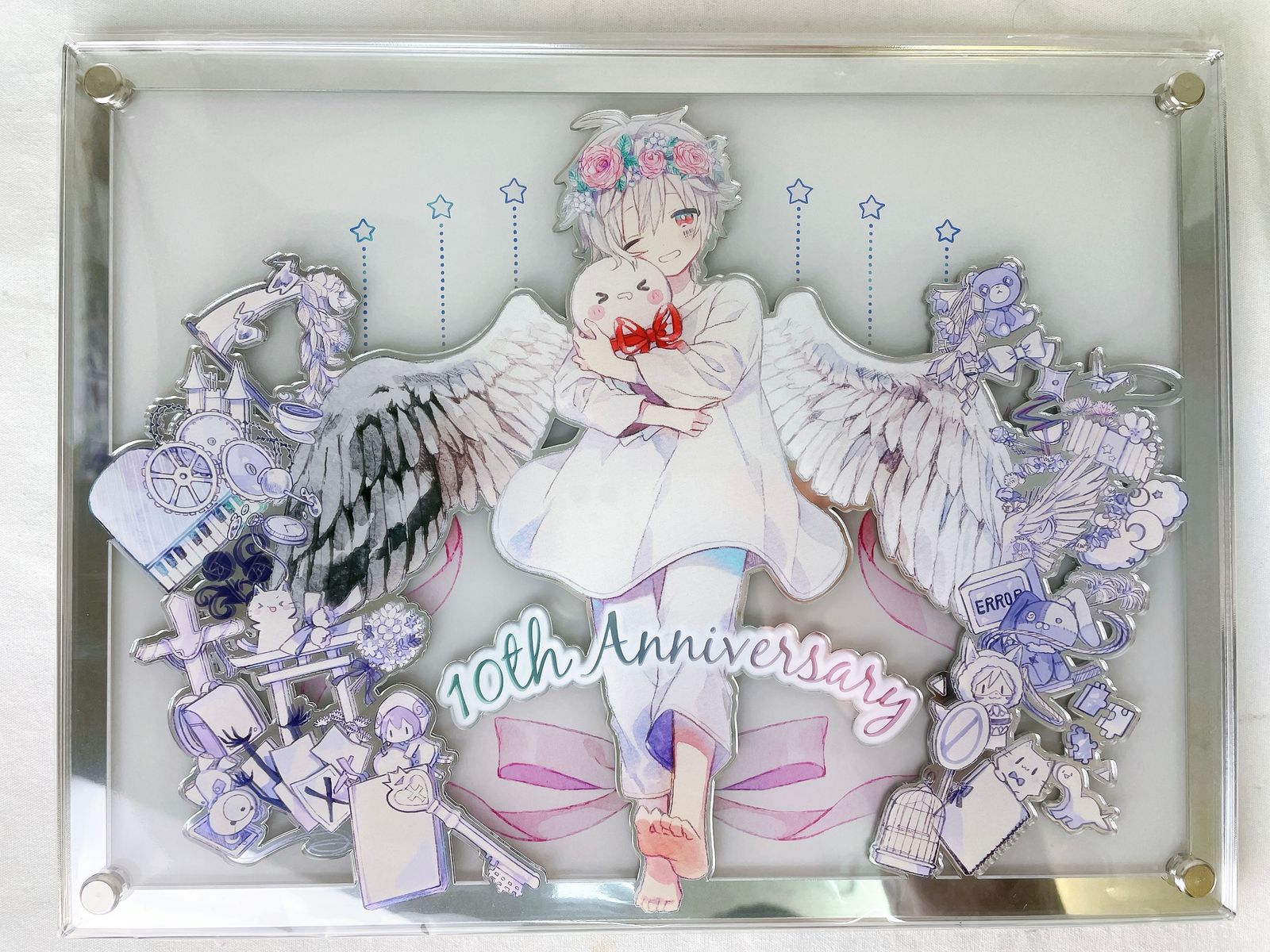 【まふまふ 缶バッジくじ あたり景品】まふまふの3層アクリルパネル あたり景品 まふまふの3層アクリルパネル 缶バッジくじ 3 層 アクリル