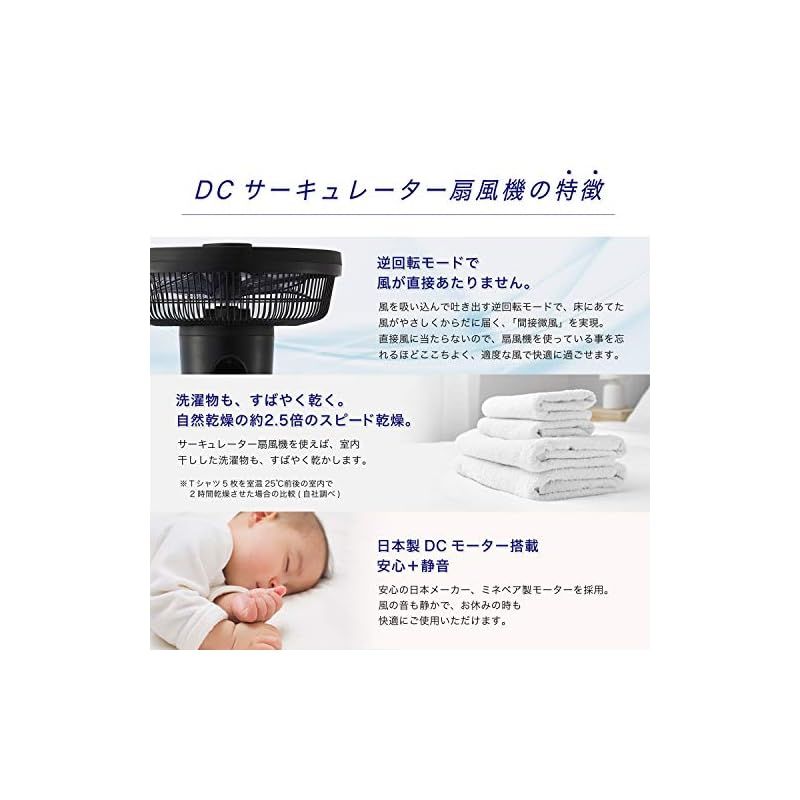 アロマ|リモコン付き|逆回転モード|風量8段階|省エネ
