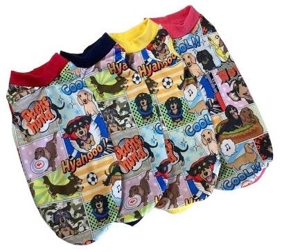 アメコミ風ダックスタンク・ハンドメイド犬服 犬の洋服 ワンコ服 ダックスフント ミニチュアダックス