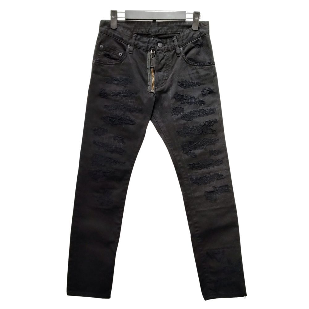 DSQUARED2 ディースクエアード 22SS S74LB1123 Skater Jean ダメージ リペア加工 デニムパンツ ブラック サイズ42  正規品 / 33828 - メルカリ