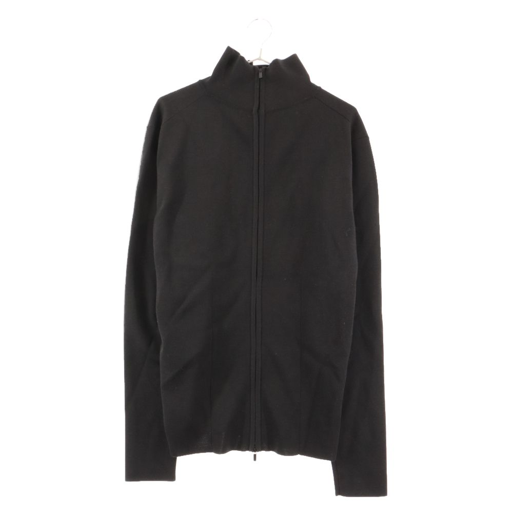 ディオール サイズ:M  243M630AT469 ロゴ刺繍ジップアップニット 中古 OM10 DIOR (ディオール) ロゴ刺繍ドライバーズニットジャケット ブラック